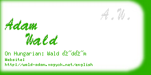 adam wald business card